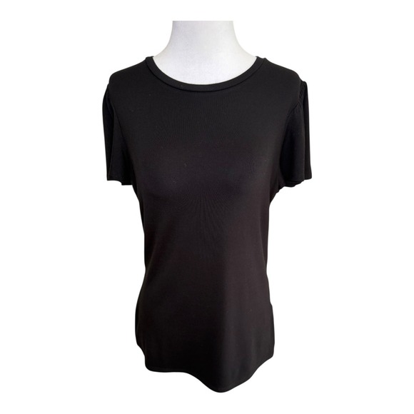 Industry Black‎ T-Shirt Basic Short Sleeve Casual Top Womens Size Small - Picture 1 of 8
